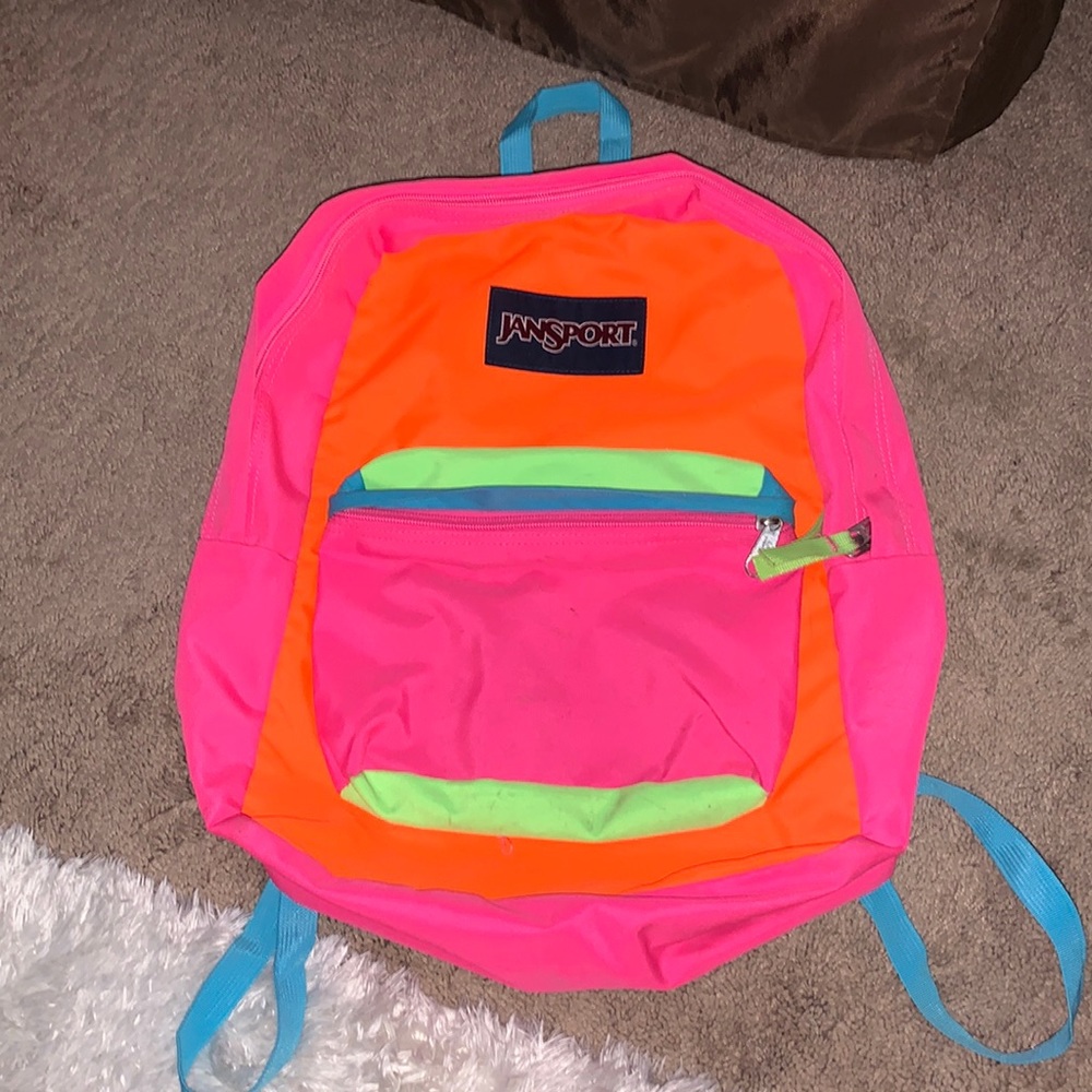 colorful neon jansport backpack!